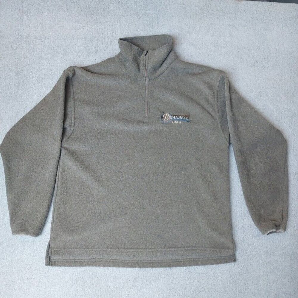 Second Skin Sweatshirt Brian Head Embroidered Fleece 1/4 Zip Grandpa XL Jacket